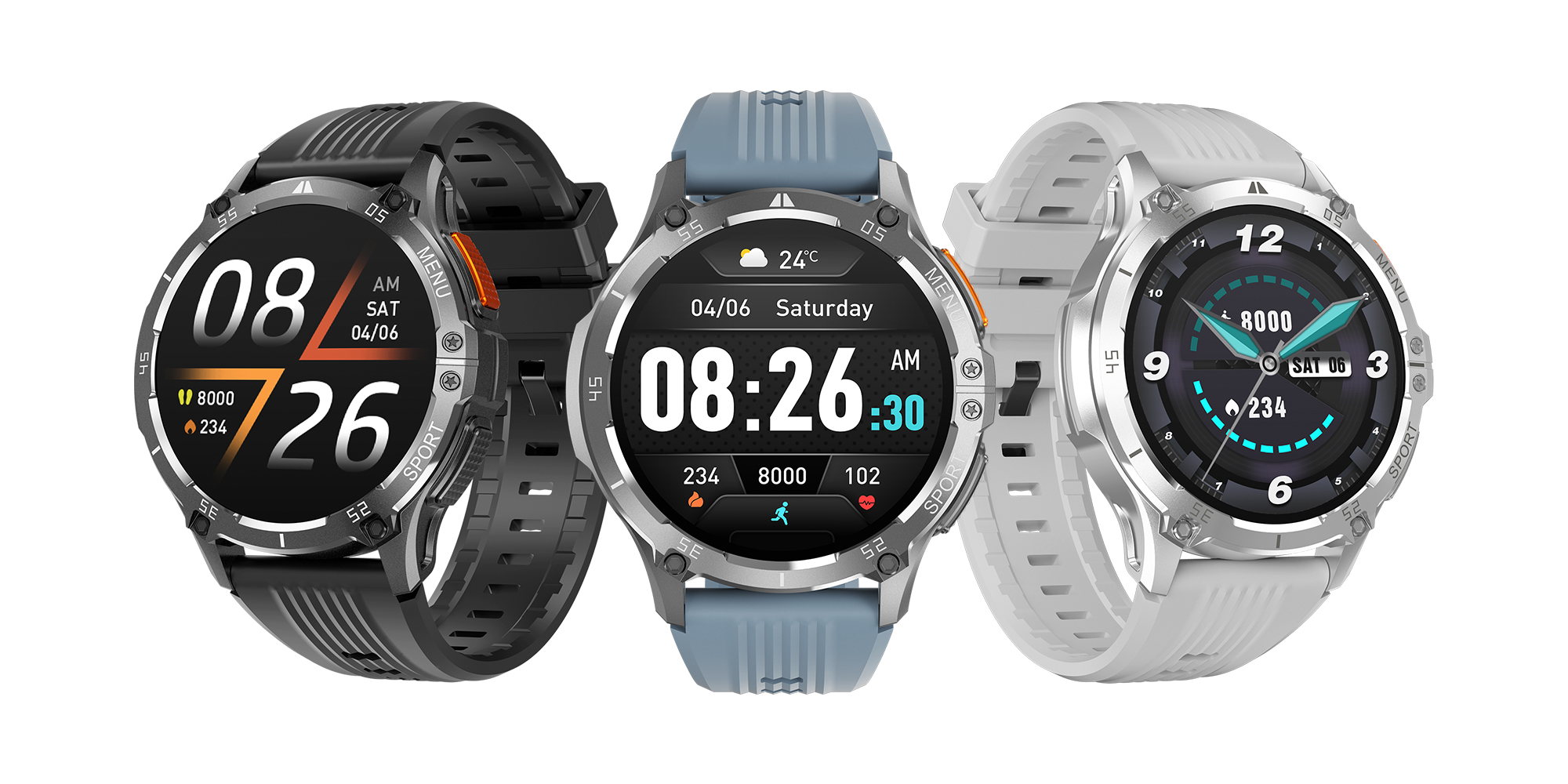 China Directly liqudation wholesale 1.43 inch AMOLED ZYX8 multi-language custom hello android silicone watch bands watches for men original watch