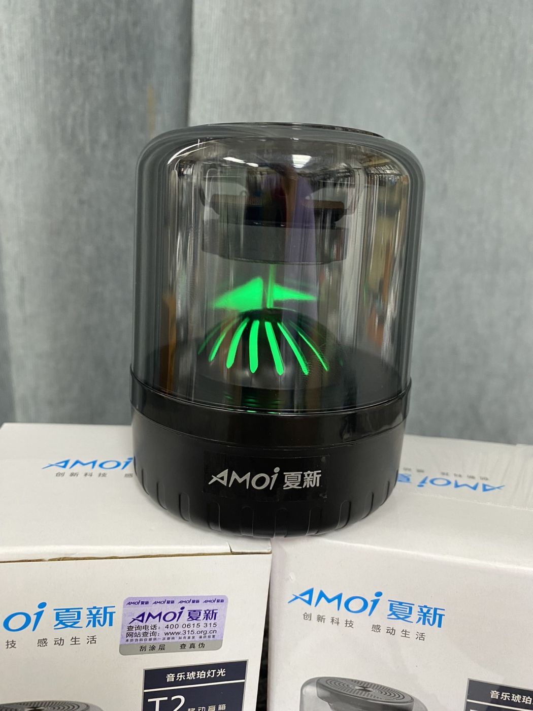 Affordable TWS Speaker with LED Light & Mic，Low cost BT speaker AMOI T2 Liqudation wholesale 