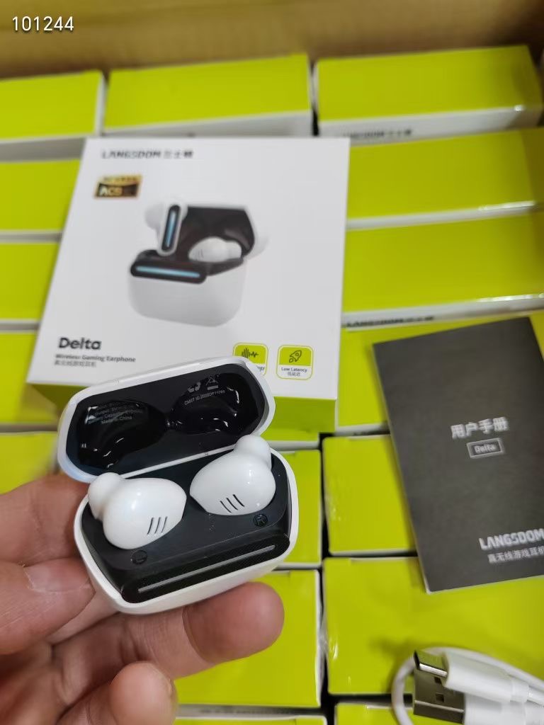 Langsdom Wireless Earbuds, Delta ENC Talking Noise Reduction Headphones, Bluetooth 5.3 with Ultra-Low Latency, Dual Modes for Gaming or Music, Great Sound for Rock Playing Phone Games Sports