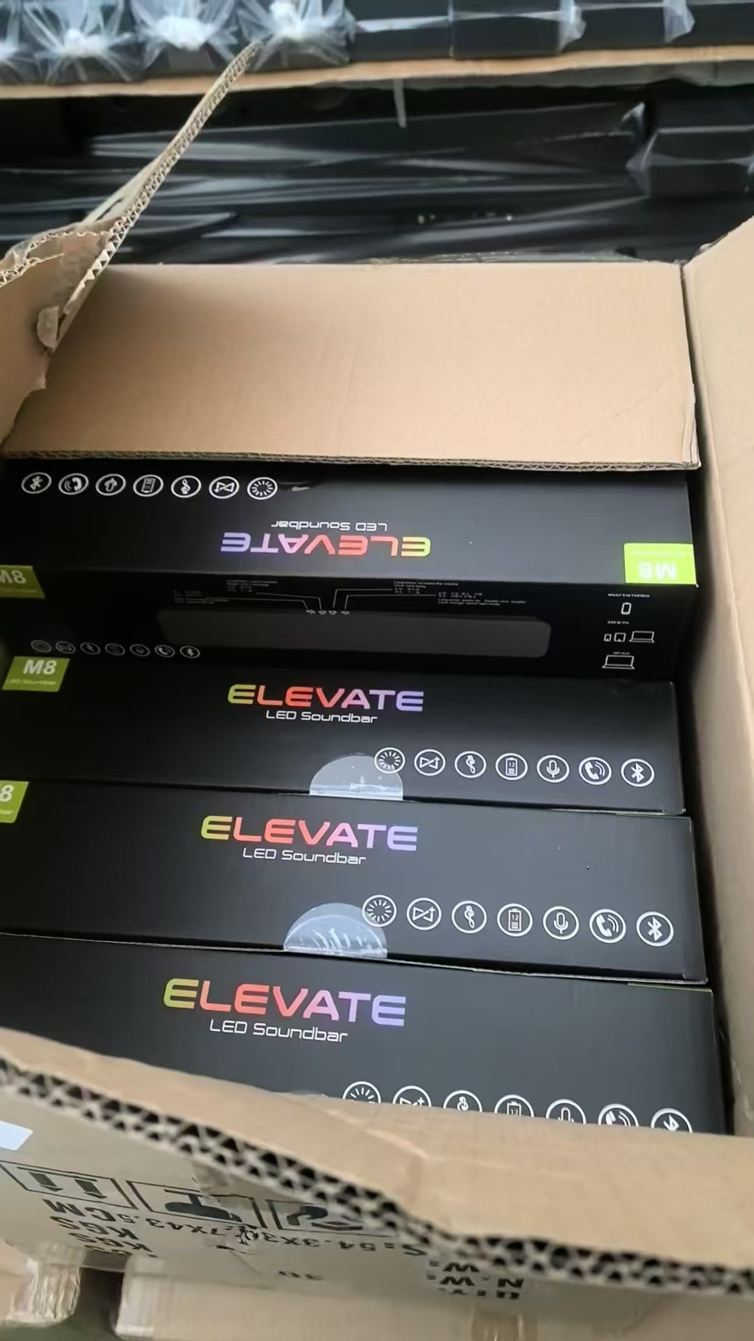 Elevate LED Soundbar M8 Smart Bluetooth Wireless Elevate Led Soundbar Desktop Speaker  Supported 7 Types Stylish RGB Lighting Effects Smart Soundbar Speaker