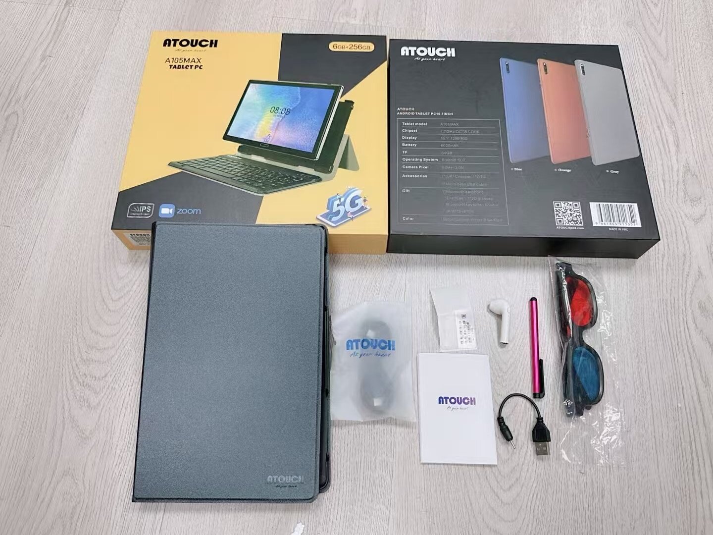 Wholesale ATOUCH A105 MAX 10.1 Inch MTK Android Tablet 1.7GHZ Octa Core 2 In 1 Tablet PC Laptop For Business