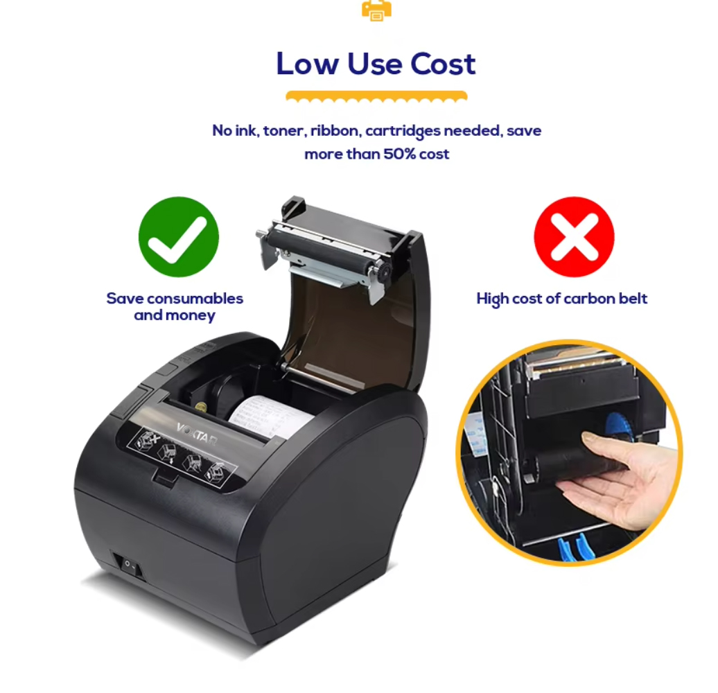 80mm /3inch Thermal Printer with High-Speed Printing for Africa Wireless Thermal Printer with ROHM Printer Head POS Thermal Printer with USB, BT, and WIFI